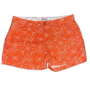 Old Navy Women's Orange Floral Shorts